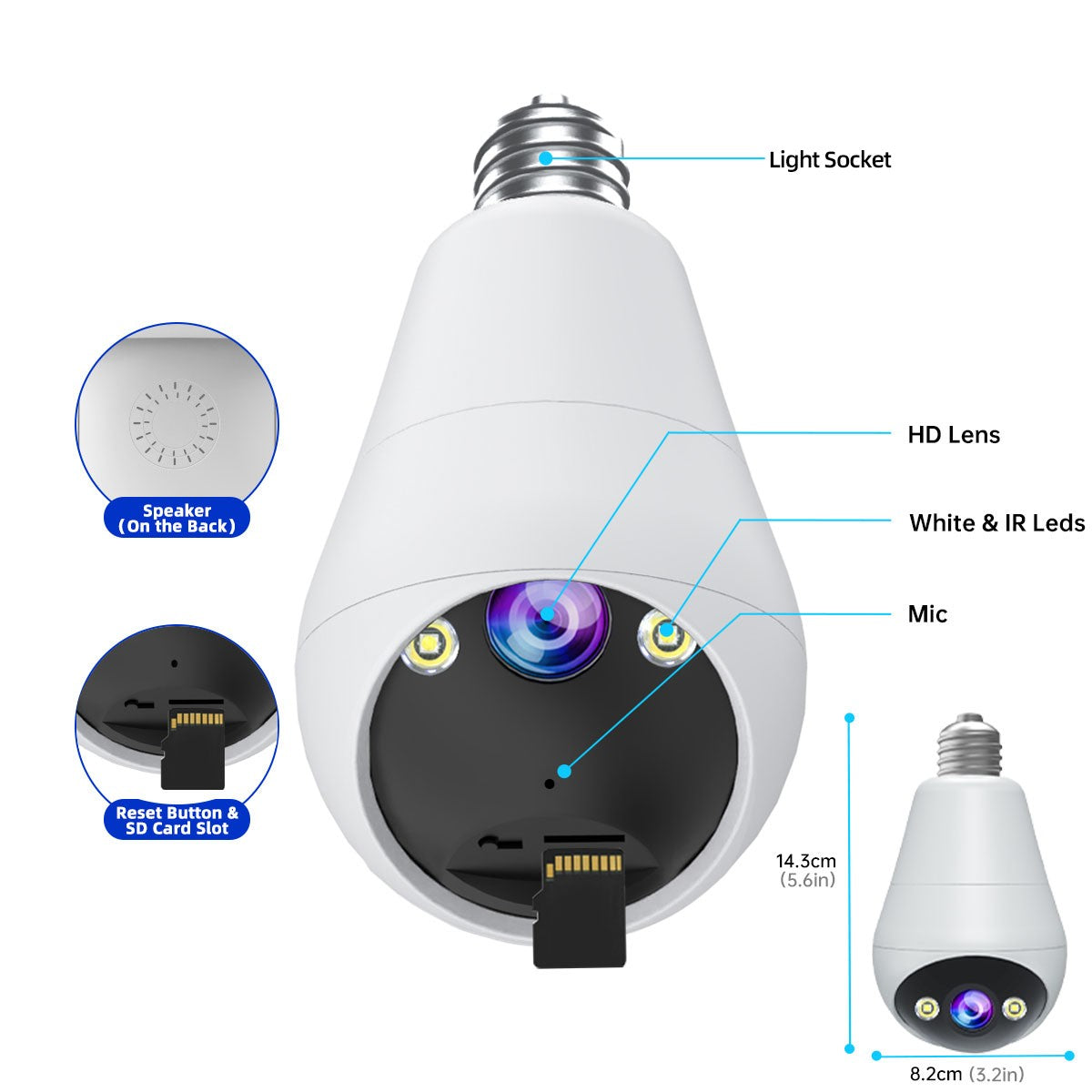 Câmera de vigilância 2K WiFi