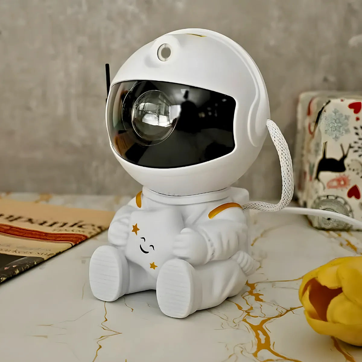 Astronauta Led Projetor Nebulosa Galáxia Estrelada