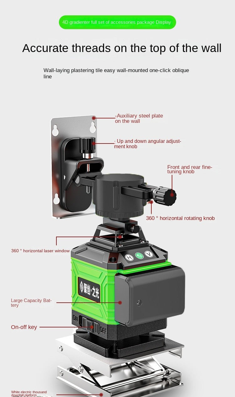 Nível de laser profissional 4D 8/16