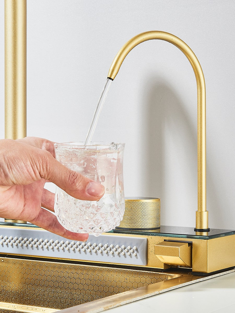 Pia de cozinha em cascata de aço inoxidável