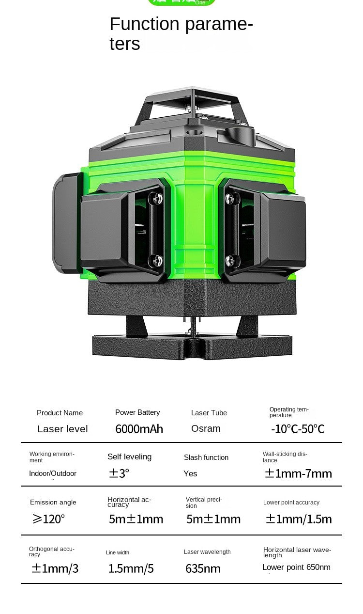 Nível de laser profissional 4D 8/16